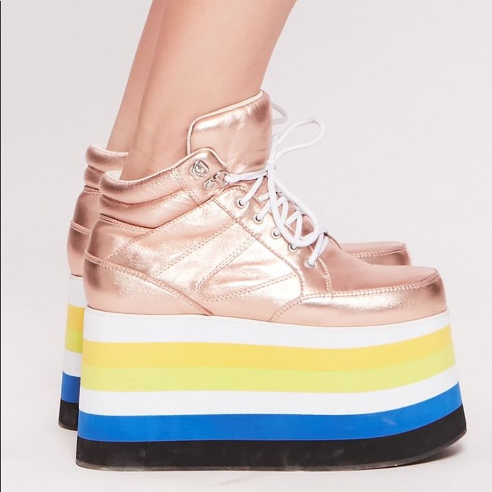 NIB shellys London dema platform sneakers